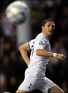 Robbie Keane scores Spurs first goal against Blackpool, League Cup October 2007