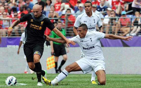 Action from Tottenham Hotspur v Liverpool in Baltimore, July 2012