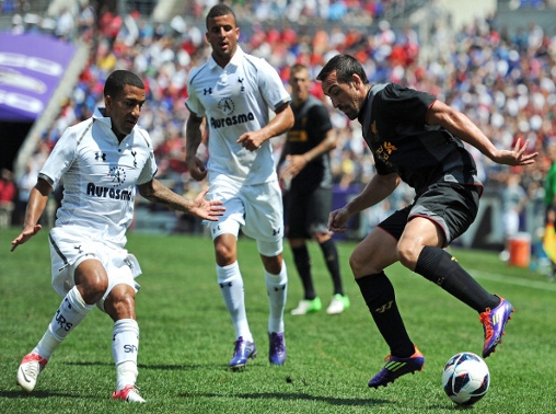 Action from Tottenham Hotspur v Liverpool in Baltimore, July 2012