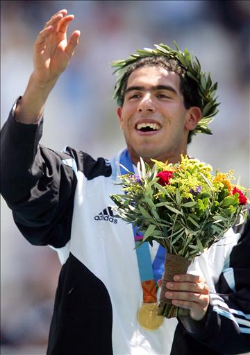 Carlos Tevez of Argentina - Gold medal winner in 2004