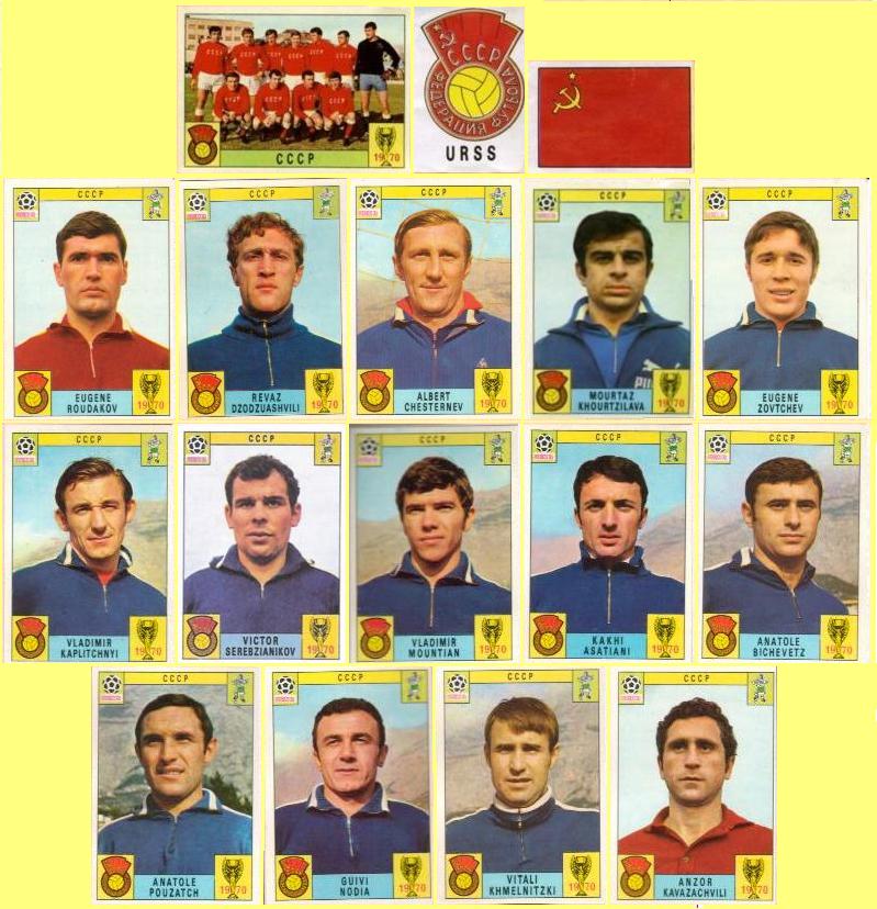Panini stickers 1970 FIFA World Cup Mexico - Soviet Union (USSR) squad