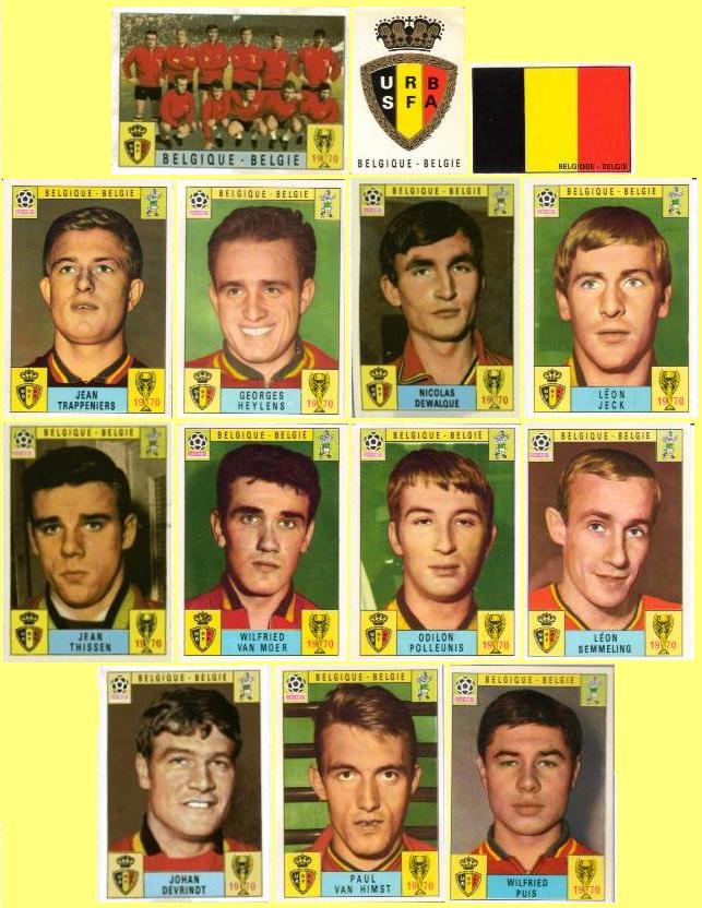 Panini stickers 1970 FIFA World Cup Mexico - Belgium squad
