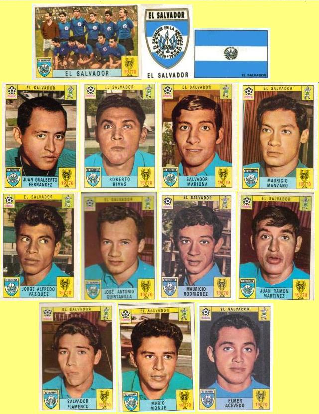 Panini stickers 1970 FIFA World Cup Mexico - El Salvador squad