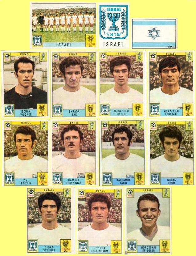 Panini stickers 1970 FIFA World Cup Mexico - Israel squad