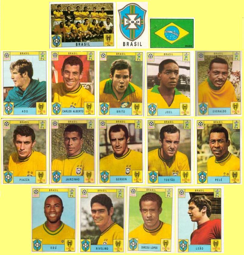 Panini stickers 1970 FIFA World Cup Mexico - Brazil squad