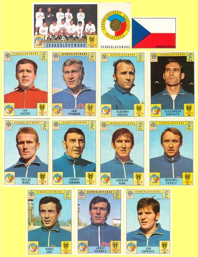 Panini stickers 1970 FIFA World Cup Mexico - Czechoslovakia squad