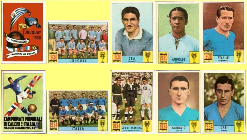 Panini stickers 1970 FIFA World Cup Mexico - Urugay 1930 & Italy 1934
