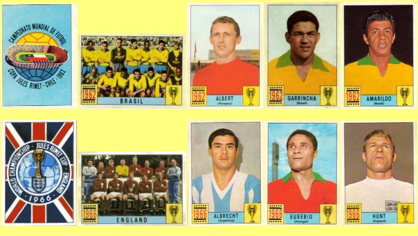 Panini stickers 1970 FIFA World Cup Mexico - Chile 1962 & England 1966