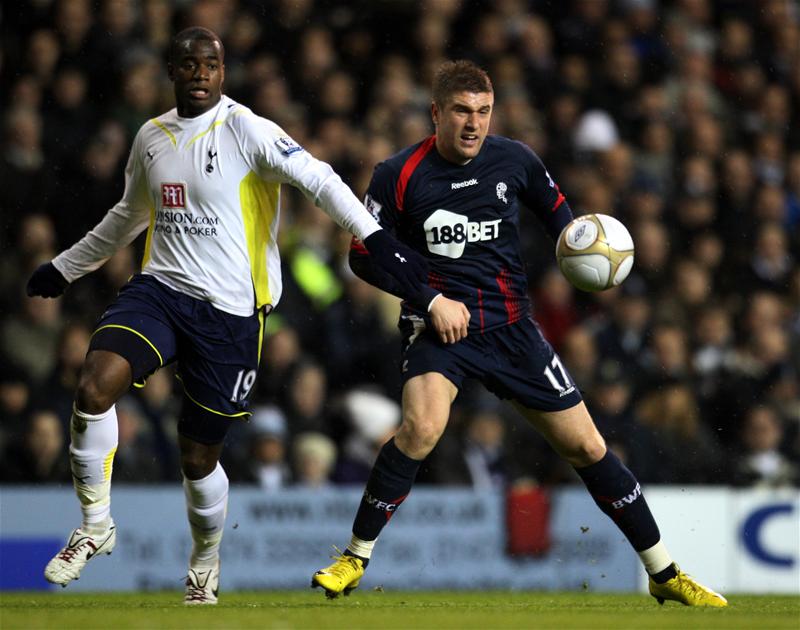 Sebastien Bassong of Tottenham Hotspur against Bolton Wanderers