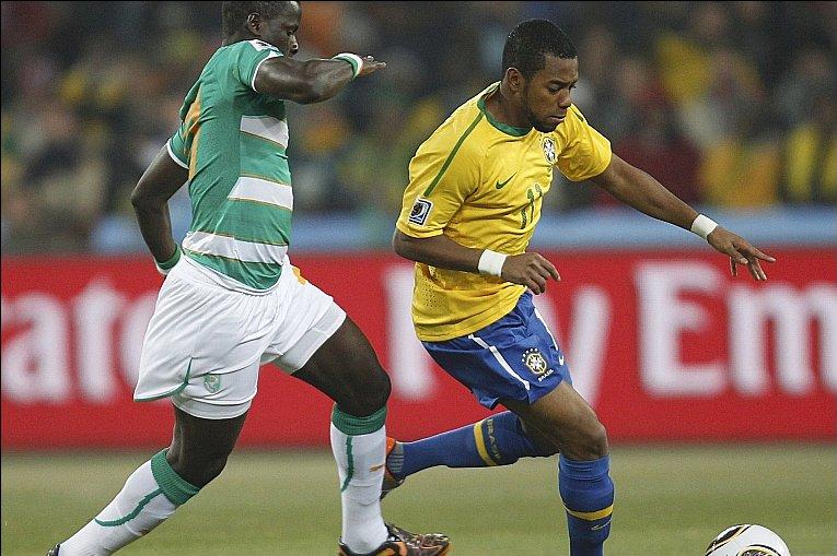Brazil against the Ivory Coast