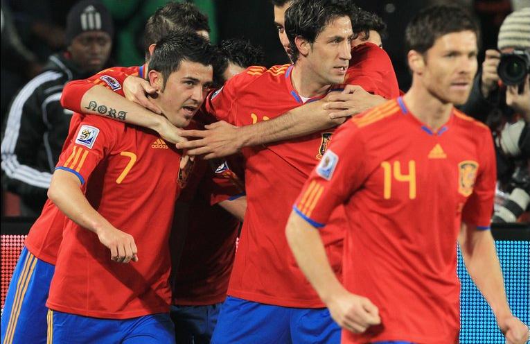 Spain's David Villa scored twice in the 2-0 win over Honduras