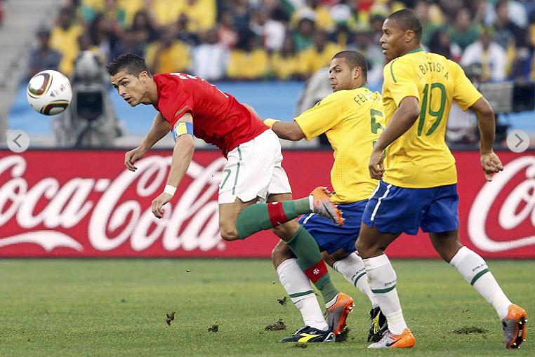 POrtugal's Ronaldo during the 0-0 draw with Brazil