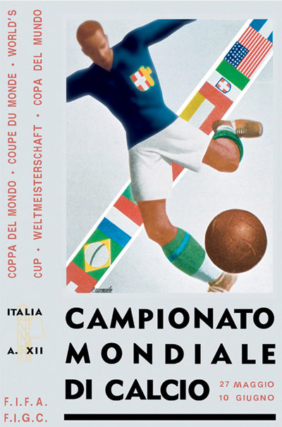 Poster for the 1934 World Cup Finals Italy
