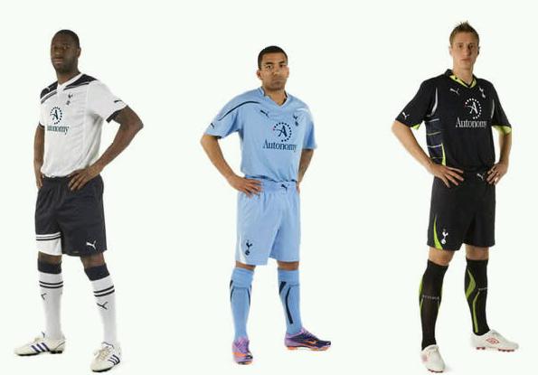Tottenham Hotspur's new kits for season 2010-11