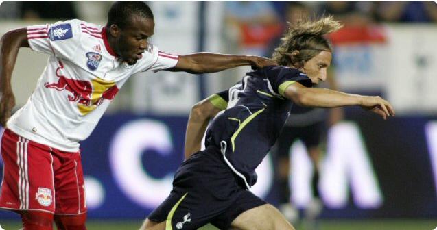 Luka Modric in action during Spurs' 2-1 pre-season win over New York Red Bulls