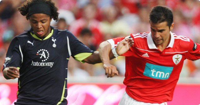 Giovani Dos Santos in action against Benfica in the Eusebio Cup