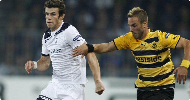 Gareth Bale in Champions League action against BSC Young Boys