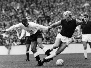 Jimmy Greaves of Spurs & Bobby Moore of West Ham