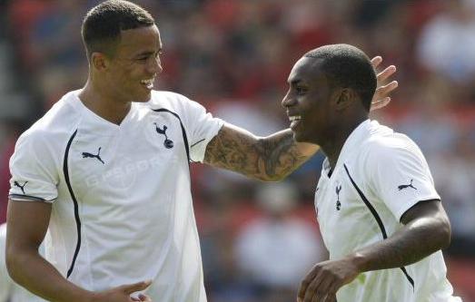 Jermaine Jenas and Danny Rose in pre-season 2010-11 action