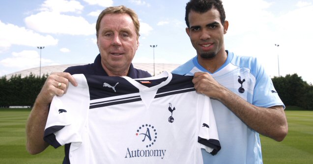 Sandro with Spurs manager Harry Redknapp