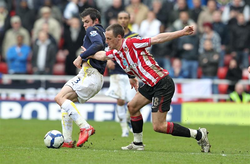Gareth Bale in action for Spurs against Sunderland, April 2010