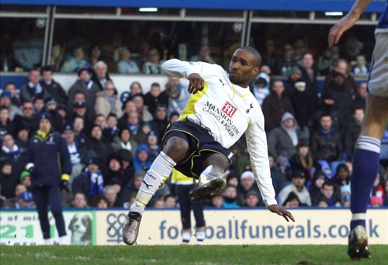 Jermain Defoe in action for Tottenham Hotspur at Birmingham City