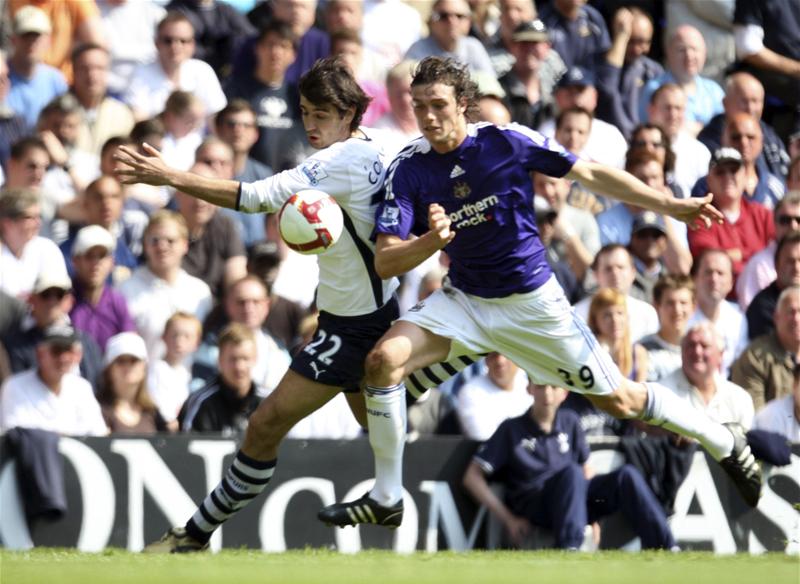 Vedran Corkula in action for Tottenham Hotspur against Newcastle United, April 2009
