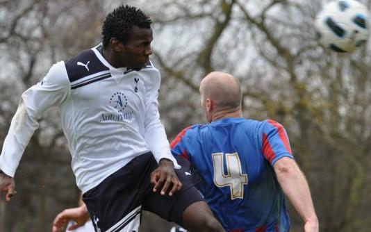 Bongani Khumalo in action for Spurs XI against Crystal Palace, January 2011