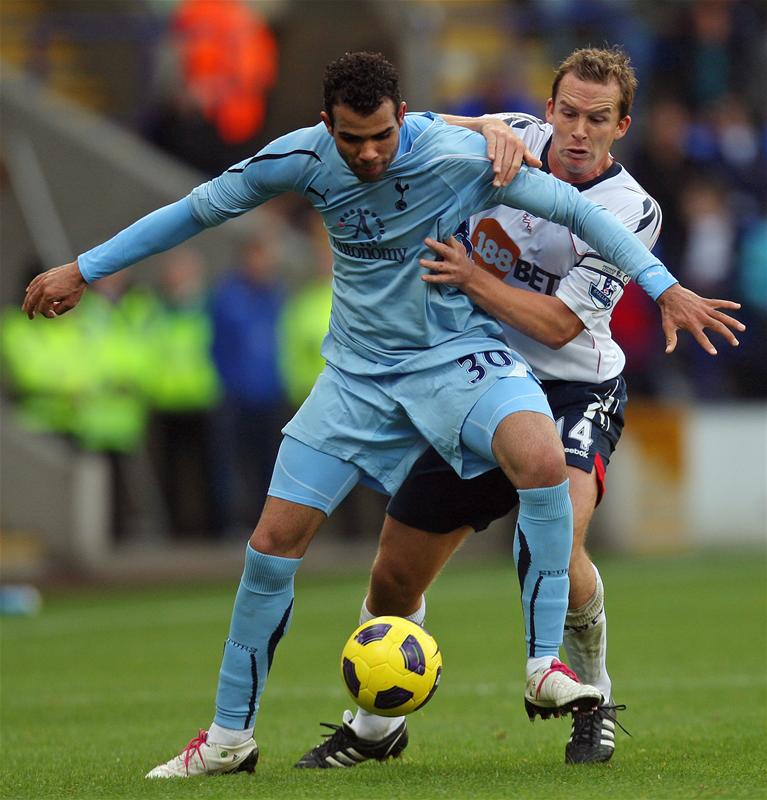 Sandro in action for Tottenham Hotspur against Bolton Wanderers, November 2010