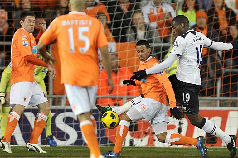 Action from Blackpool v Tottenham Hotspur, February 2011