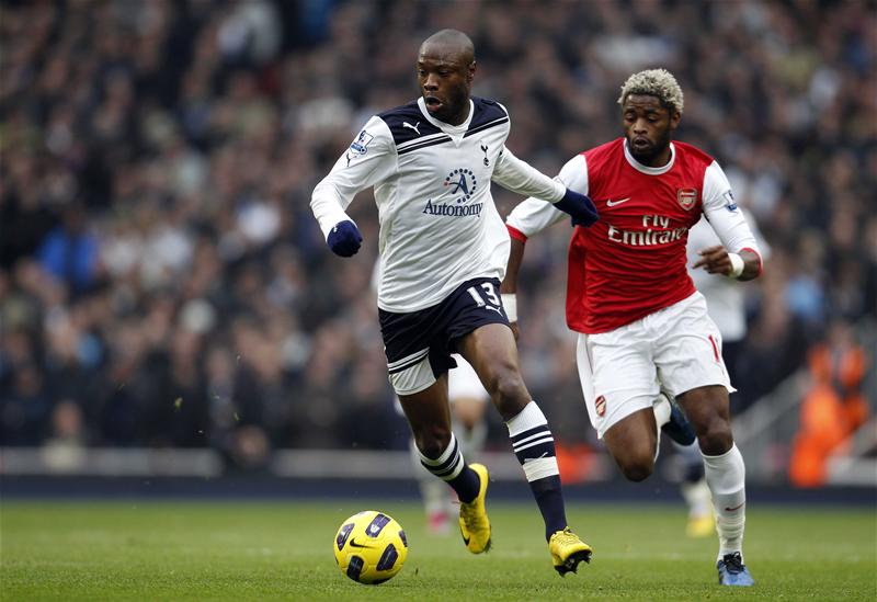 William Gallas for Spurs in action against his old club Arsenal, November 2010