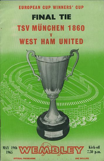 Match Programme 1965 ECWC Final