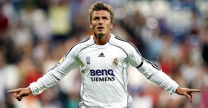 England's David Beckham at Real Madrid