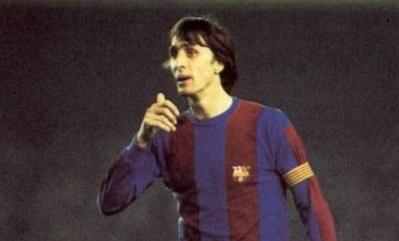 Netherland's Johan Cruyff with Barcelona
