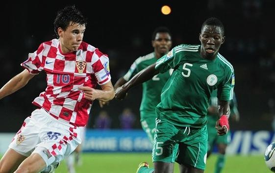 Action from Croatia v Nigeria