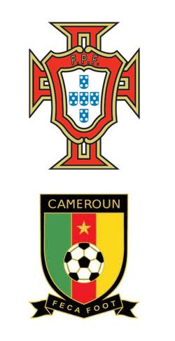 Portugal & Cameroon football logos