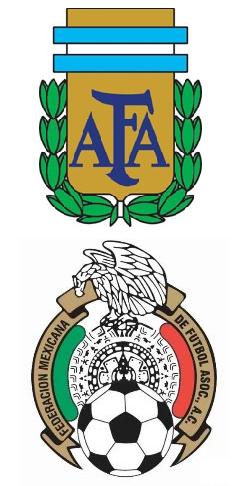 Argentina & Mexico football logos