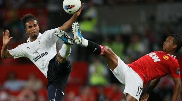 Action from Manchester United v Tottenham Hotspur, August 2011