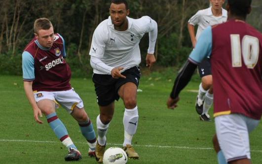 Action from Spurs XI 2-2 West Ham United, September 2011