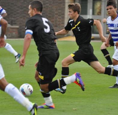 Tom Carroll & Jake Livermore in action for Spurs XI at QPR, October 2011