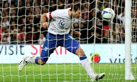 Frank Lampard scores England's winner against Spain, November 2011