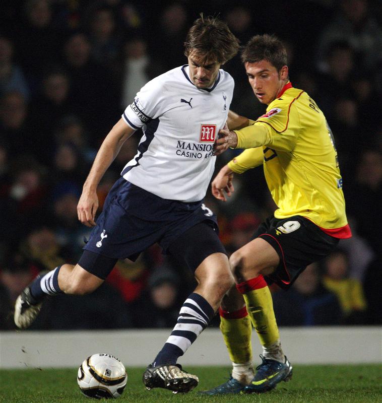 Jonathan Woodgate in action from Spurs v Watford, December 2008