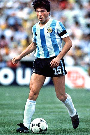 Argentina's Oscar Ruggeri