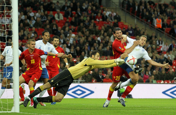 Action from England v Montenegro