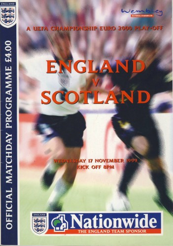 England v Scotland match programme 1999