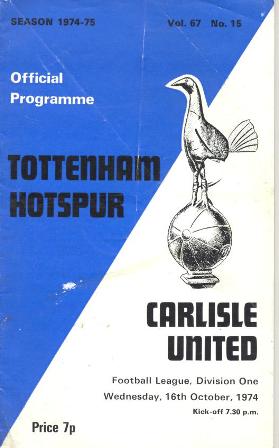 Tottenham Hotspur v Carlisle United, October 1974