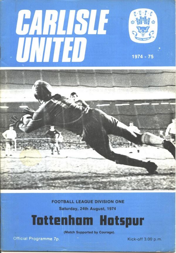 Carlisle United v Tottenham Hotspur, August 1974