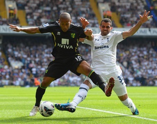 Sandro in action for Spurs in the 1-1 draw with Norwich City, September 2012