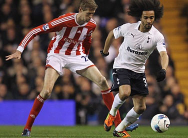 Action from Tottenham Hotspur 1-1 Stoke City, March 2012