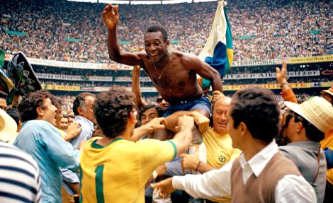 Pele of Brazil after the 1970 FIFA World Cup Final against Italy